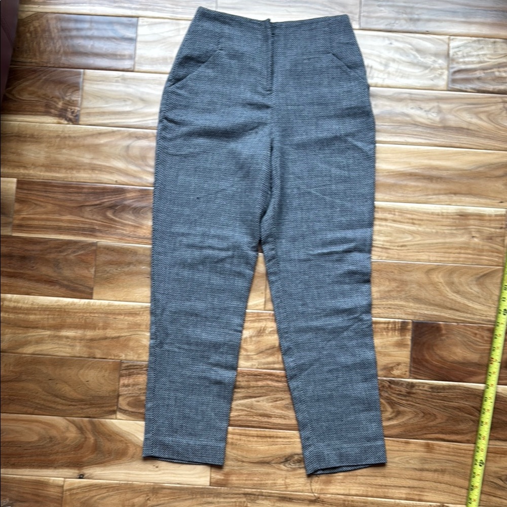Veronika Maine Black and White Wool Blend Trousers